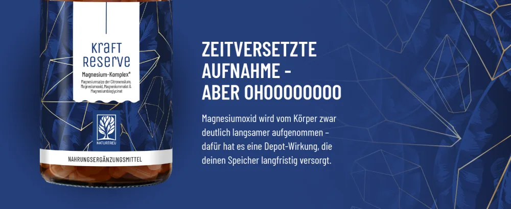 Magnesium complex high dose - complex with: magnesium citrate bisglycinate magnesium malate and magnesium oxide - vegan - 180 capsules - Kraftreserve Magnesiumoxid Depotwirkung Slider 3
