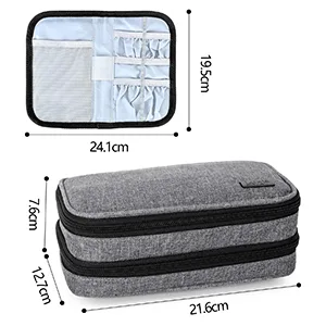 Luxja insulin diabetic bag double layer insulin pocket for blood sugar measuring devices and diabetics accessories (only bag) gray version 2 gray - product information 17