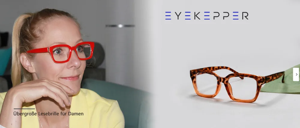 Eyekepper Women's Reading Glasses - Oversized Square Design Reading Glasses for Women Black +1.00 +1.00 Black - Überdimensionale Lesebrille