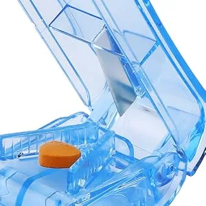 Opret Tablet Splitter for Large and Small Tablets For Tablet Vitamin Medicine Cutting into Half Quarters Blue - tablettenteiler exakt