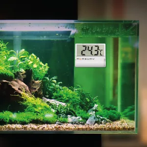Measury Aquarium Thermometer Digital for Adhesive Aquarium Thermometer for Freshwater and Seawater TM11 - TM11 Aquaristik Thermometer