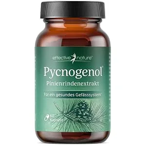 Pine bark extract highly dose - original pycnogenol - with vitamin C from the acerola cherry - 60 vegan capsules - enough for two months - vegan - pinienrinde extrakt pinienrindenextrakt kieferrindenextrakt kiefernrinden pinienextrakt arginin