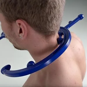 My balance high-quality trigger point massager i robust processed massage tab including silicone attachments & e-book i treat trigger points effectively blue - theracane theracane original massagefee original Triggerpunkt Massagegerät rücken
