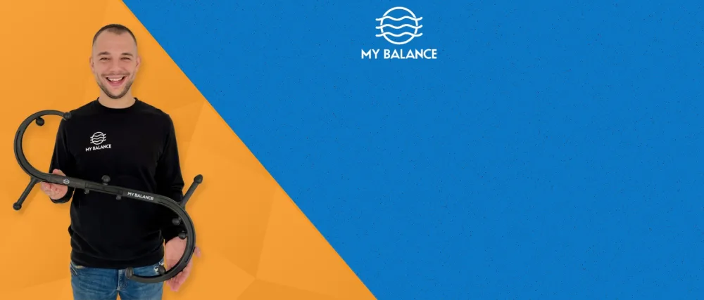 My balance high-quality trigger point massager i robust processed massage tab including silicone attachments & e-book i treat trigger points effectively blue - Triggerpunkt Massagegerät My Balance