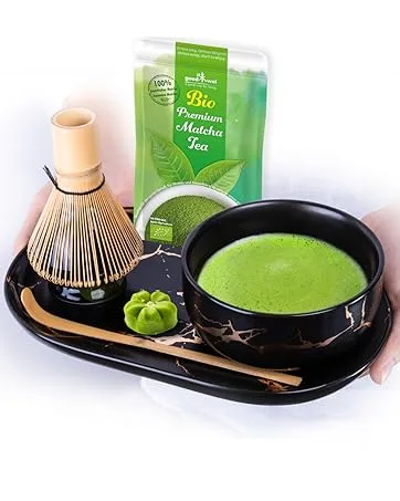 Goodwei Matcha Complete Set including Organic Matcha Tea (Kumo) - Black Marmor Image