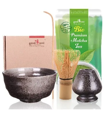 Goodwei Matcha Complete Set including Organic Matcha Tea (Kumo) - Matcha Set Goma with Premium Matcha
