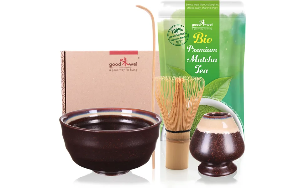 Goodwei Matcha Complete Set including Organic Matcha Tea (Kumo) - Matcha Set Kumo Tea Goodwei