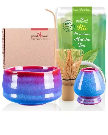 Goodwei Matcha Complete Set including Organic Matcha Tea (Kumo) - Matcha Set Seiun with Premium Matcha
