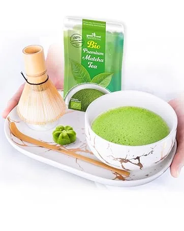Goodwei Matcha Complete Set including Organic Matcha Tea (Kumo) - White Marmor Image