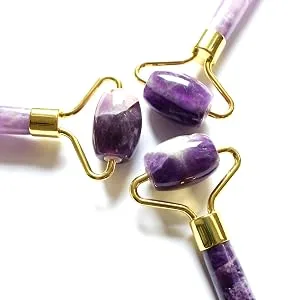 Ari Anwa Skincare - Mini Amethyst Roller |Travel Size for Face Yoga |Having cooling relaxing & decongesting while traveling Travelsize Mini Amethyst Roller - amethyst roller