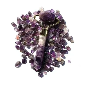 Ari Anwa Skincare - Mini Amethyst Roller |Travel Size for Face Yoga |Having cooling relaxing & decongesting while traveling Travelsize Mini Amethyst Roller - amethyst roller