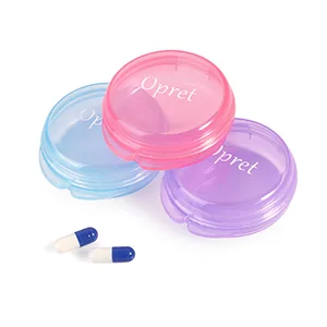 Opret tablet box Pill dose small for 3 pieces portable pills box small tablet box for vitamins fish oil and tablets (blue purple pink)) - pillendose klein