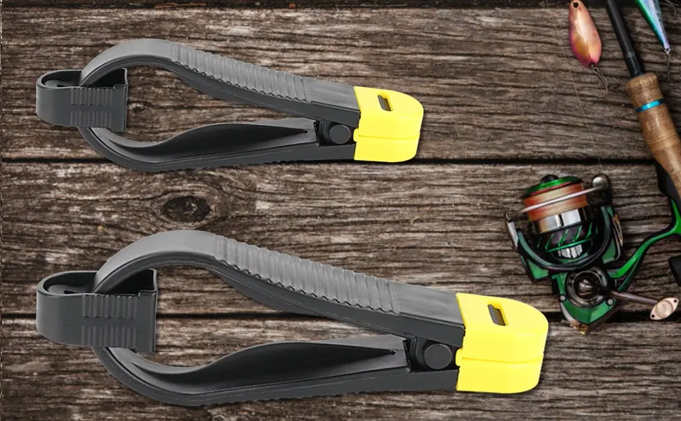Alomejor Power Grip Release Clip ABS Release Clip for Plane Board Downrigger Trolling Boat Sea Fishing Black + Yellow - Release Clip