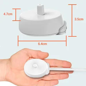 Replacement electrical toothbrush charger suitable for brown oral-b electrical toothbrush inductive loading base portable for oral-b charging station IP67 waterproof power cable environment model 3757 (white) - Größe