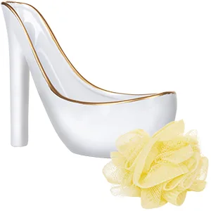 BRUBAKER Cosmetics Luxury Vanilla Spa Beauty Set - 6-piece Bath and Shower Set - Gift Set in Ceramic Stiletto White Gold White - vanilla sommer feeling jugendlich düfte kosmetik körper pumps damenschuh high-heels stilettos