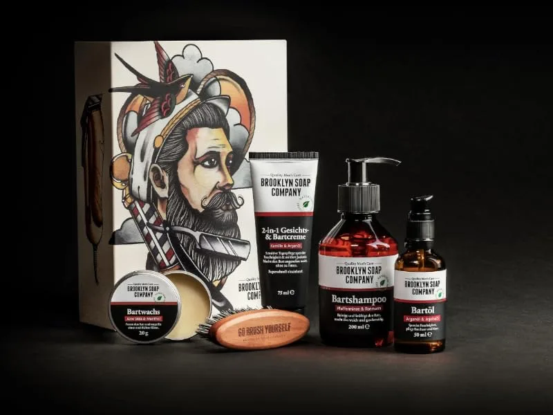 Ultimate Beard Box Brooklyn Soap Company High-quality beard care set including beard oil beard shampoo beard brush beard wax & beard cream - Bartpflege Produkte Ultimate Beard Box