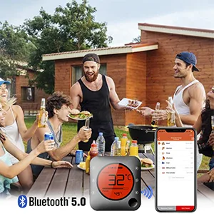 Bfour kitchen Bluetooth thermometer Digital grill thermometer with 6 temperature sensor meat thermometer with alarm polished bowl for grill bbq friend gift with 6 probes - product information 15