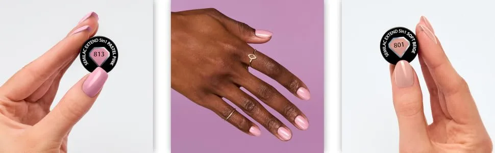 Semilac Extend UV nail polish 5in1 801 Soft Beige 7ml 801 Extend 5in1 Soft Beige - extend3