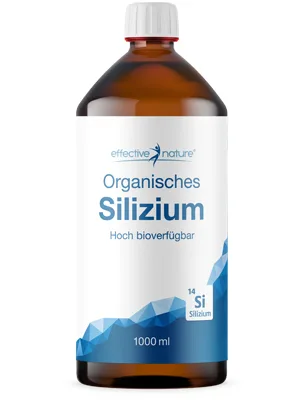 Organic silicon liquid - 1000 ml - particularly high bioavailability - with monomethylsilantriol - 9 mg silicon organic per day - simple dosage - organisches silizium