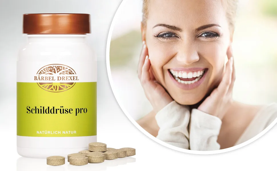 Thyroid gland tablets with selenium 100 g + vitamin D3 + ironwort + lemon balm + alfalfa (125 pc) 100% natural production Germany selenium yeast metabolism thyroid per B rbel Drexel  - Bärbel Drexel Schilddrüse Pro Presslinge