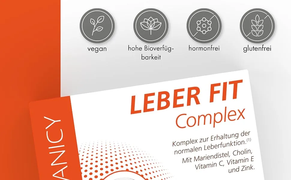 Botanicy Leber Fit Complex - Brand Raw Material Phosphocolex with Maria thistle Silymarin - supports liver function - High bioavailability vitamins and minerals - 60 capsules - Leber Fit