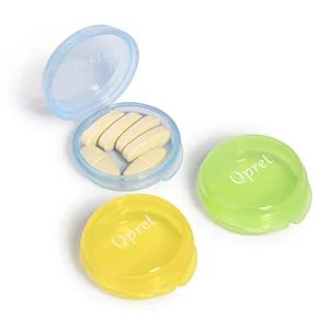 Opret tablet box Pill dose small for 3 pieces portable pills box small tablet box for vitamins fish oil and tablets (yellow green blue) - kleine pillendose