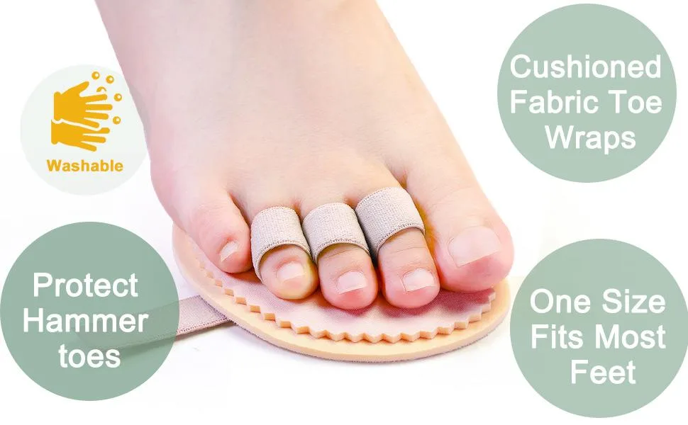 Welnove toe spreader hammer toe corrors hammer toe foot pad for hammer toe claw toe corrators -2 pieces (3 holes) 3 loop toe straightener *1 pair - product information 8