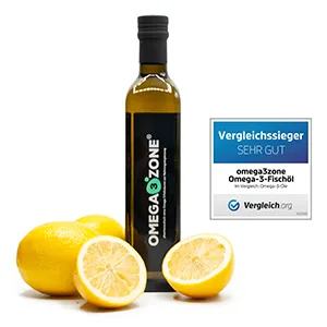 Omega3zone Premium Omega-3 Fish oil liquid-high-dose: 5400 mg per portion in triglyceride shape-laboratory test elaborately cleaned German production-500 ml with lemon taste lemon 500ml - omega3zone