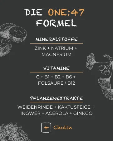 One: 47 after party drink |12 Shots |Basic electrolyte drink with highly concentrated plant extracts vitamins & minerals |FEEL Good Next Day |Be rehydration & fitter - elektrolyt-pulver, anti-kater-mittel, elektrolyte-kater, hangover-kit, alkorin, air-up-pods-cola