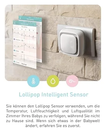Lollipop Intelligent Air Quality Monitor Sensor (Gray) Baby Monitor - Lollipop Intelligent Sensor