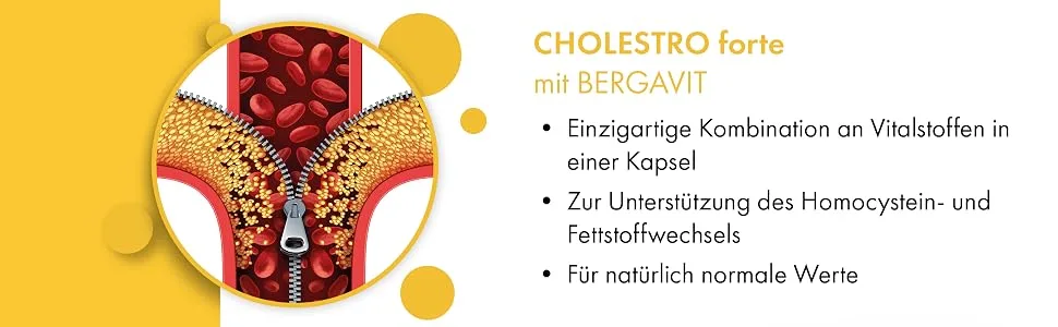 Botanicy Cholestro Forte with Bergavit - Cholesterol naturally lower - Bergamot extract vitamin A C and E zinc selenium & cholin - hormone -free vegan - 60 tablets - Cholestro forte