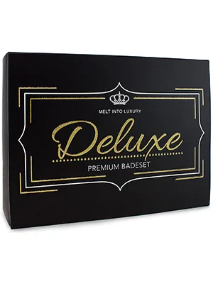 Brubaker cosmetics 8 Partial organic bathing chocolates gift set "Deluxe lavender" - noble - vegan - natural ingredients - handmade - including gift box lavender deluxe - Deluxe Premium Badeset Badepralinen Badekugel Luxus Schwarz Gold Geschenkset für Frauen