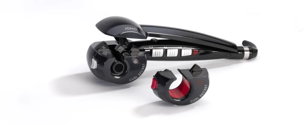 Babyliss Paris Curl Secret Ionic 2 automatic curling styler with 2 attachments for large and small curls waves beach waves suitable for thin to thick hair C1300E black 35 25 mm C1300E with interchangeable attachments - C1300E
