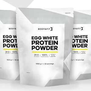 Body & Fit Egg White Protein Powder - Natural Egg White Powder - 1kg - Egg White Protein Powder