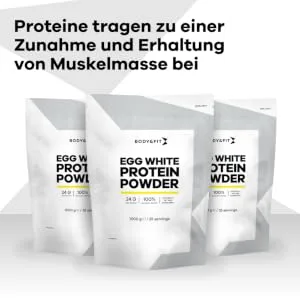 Body & Fit Egg White Protein Powder - Natural Egg White Powder - 1kg - Eiklar Pulver