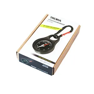 Troika compass guide - COS10/BK - key holder with compass and carabiner - black - PVC/acrylic/silicone - aluminum - The original - product information 7