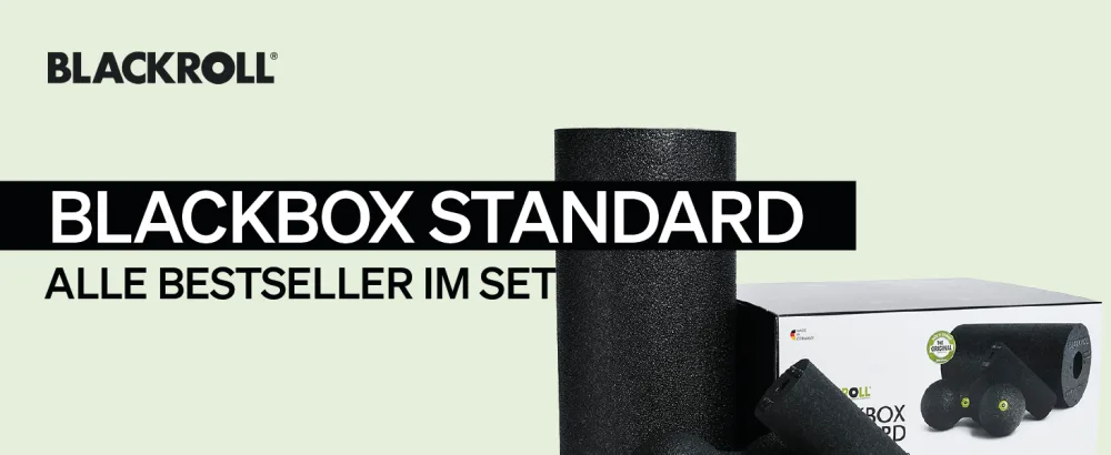 Blackroll Blackbox fascia roll set for the self-massage set with various fascia tools fitness massage devices for effective training made in Germany - Blackbox Header Bildschirm