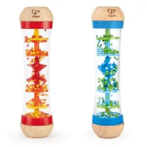 Hape Rainmaker | Mini Wooden Rattle Musical Toy Red - beide