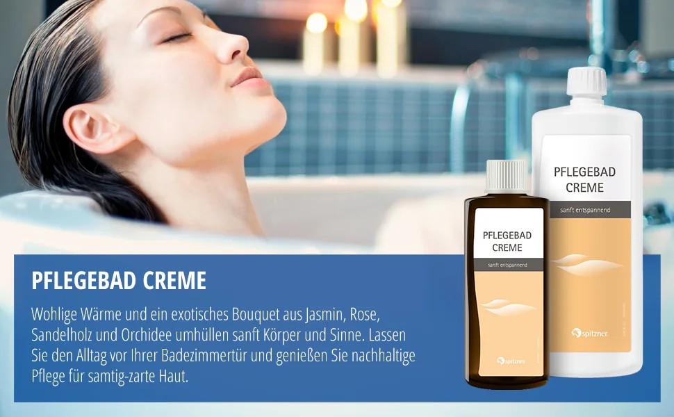 Spitzner Care Bath Cream 200 ml skin-friendly and vegan for a relaxing bathing experience with soft skin feeling - pflegebad creme