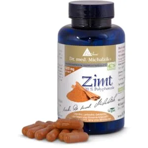 Ceylon cinnamon Dr.med.Michalzik - per capsule 500mg cinnamon + 20% polyphenols - the finest extract from the real Ceylon. - Dose