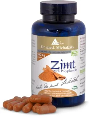 Ceylon cinnamon Dr.med.Michalzik - per capsule 500mg cinnamon + 20% polyphenols - the finest extract from the real Ceylon. - Zimt