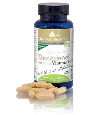 Tocotrienol Natural vitamin E Dr.med.Michalzik - Tocotrienol 110 mg + gamma -toc. 52.5 mg + Delta-toc. 16 mg - without additives - from Biotikon  - Tocotrienol_dose mit kapseln