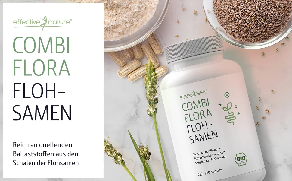 Organic flea seed shells - 240 capsules - 3600 mg psyllium husks per day - Psyllium husk - vegan - Indian psyllium husk high dose - without additives - flohsamenschalen ballaststoffe kapseln flohsamen bentonit flosamen flosamenschalen psyllium husk