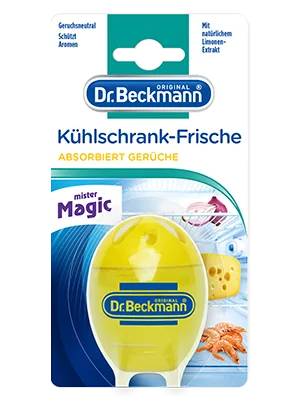 Dr.Beckmann refrigerator fresh |Refrigerator deodorant |neutralizes smells effectively | with natural limon extract & organic alcohol |1x 40 g yellow - Kühlschrank Frische
