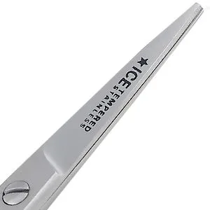 Beard scissors - hair scissors 13 cm with one-sided micro-serration made of stainless steel - Abgerundete Schnittfläche Sicherheit Nasenschere zum kürzen der Gesichtshaare
