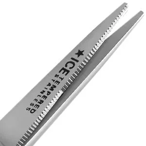 Beard scissors - hair scissors 13 cm with one-sided micro-serration made of stainless steel - Hochwertige Mikroverzahnung Bart präzise schneiden