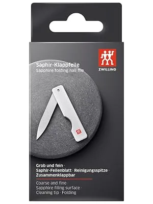 ZWILLING Nail File Foldable Polished Stainless Steel for Coarse and Fine Use White 120 mm 120 mm - Foldable - image