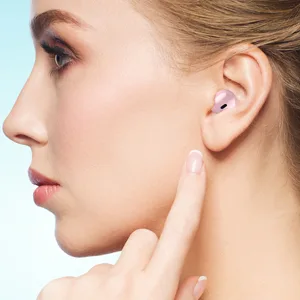 eleror Invisible Wireless Blue tooth Earbuds - Ivory - touch