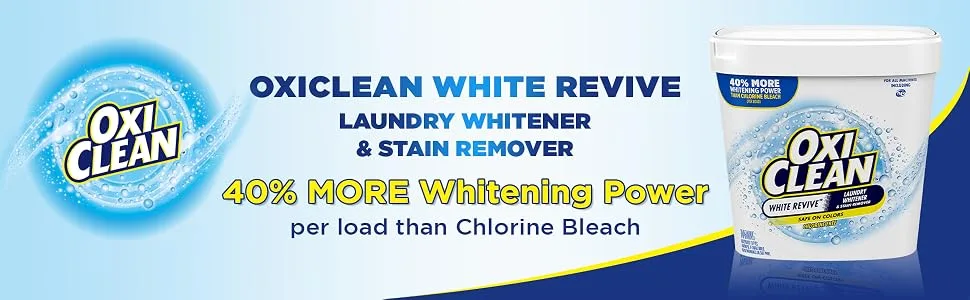OxiClean White Revive Laundry Whitener Stain Remover - 5 Lbs - oxiclean white revive laundry whitener stain remover 40 percent more whitening power than bleach