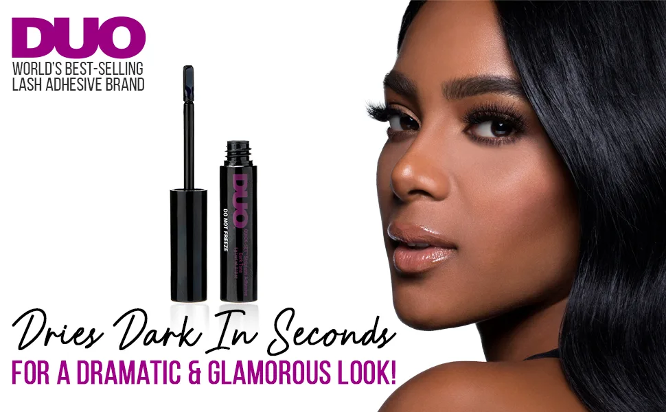 Duo Quick Set Dark False Strip Lash Adhesive - Dries Dark - 0.18 oz - DUO Brush On Strip Lash Adhesive Dark